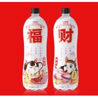 福財貓白桃味蘇打氣泡水
