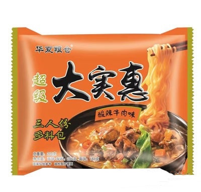 華夏糧倉大實(shí)惠酸辣牛肉面