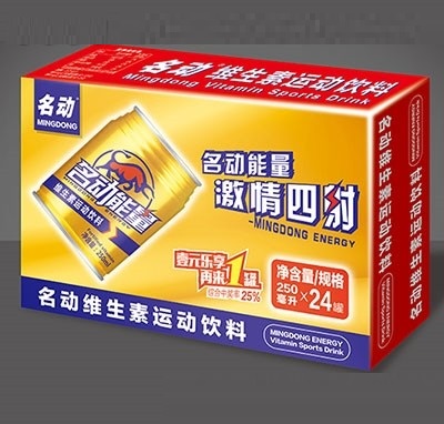 名動(dòng)能量維生素運(yùn)動(dòng)伊利250ml×24罐