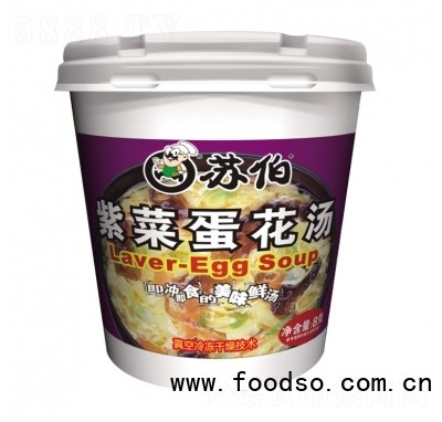 蘇伯紫菜蛋花湯8克方便速食招商代理