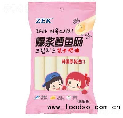 ZEK爆漿奶油芝士鱈魚腸125